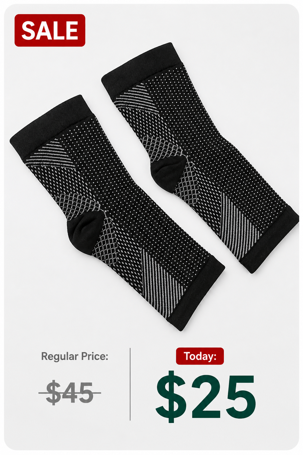 Men Women Anti Fatigue Compression Foot Sleeve Foot Ankle Compression Socks